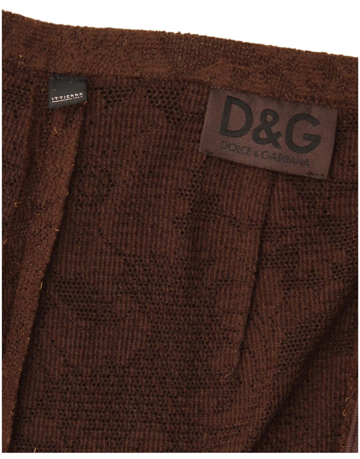 DOLCE & GABBANA Falda larga de punto para mujer W26 Small Brown Floral