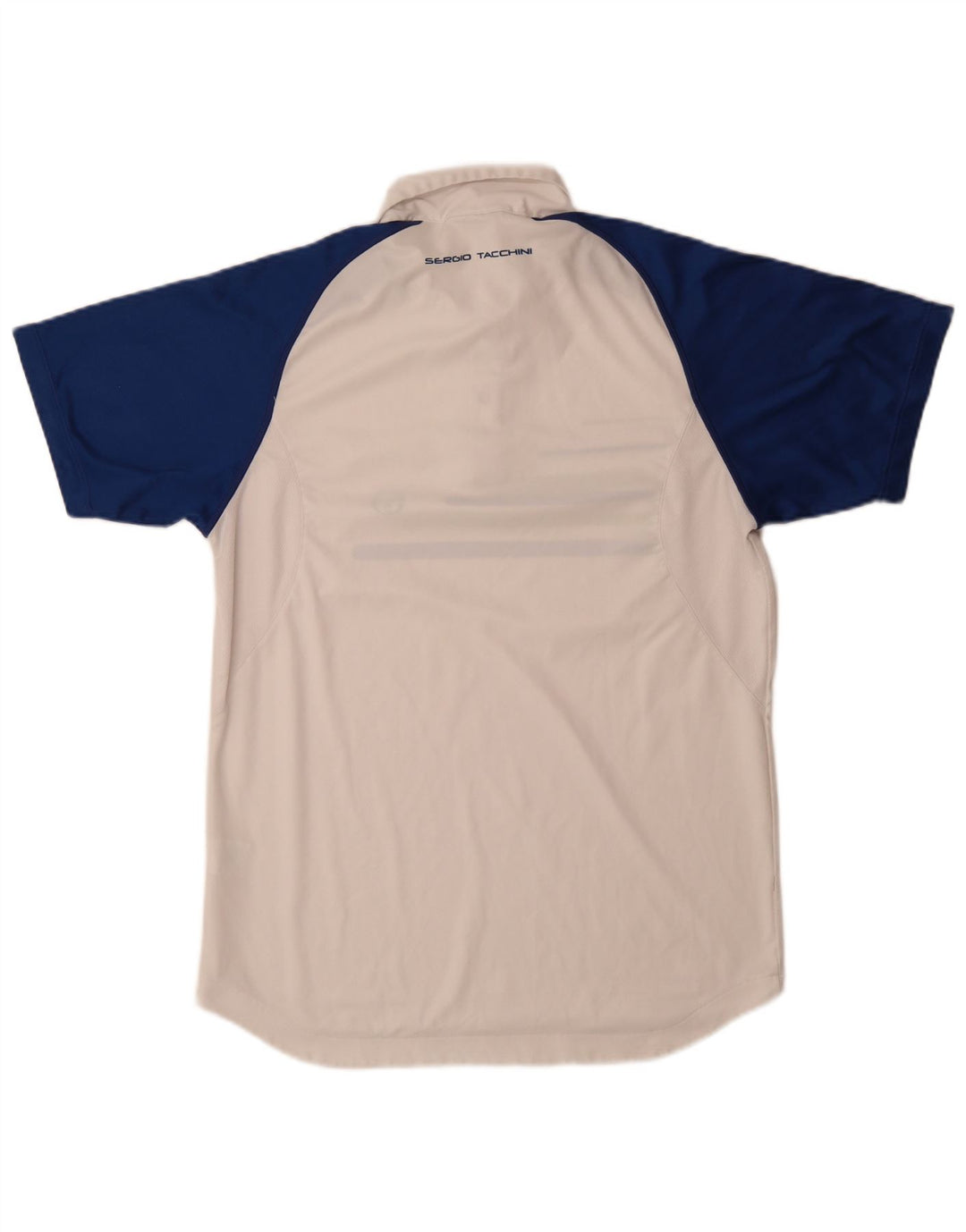 Sergio Tacchini Polo De Hombre Grande Blanco Colorblock Poliéster