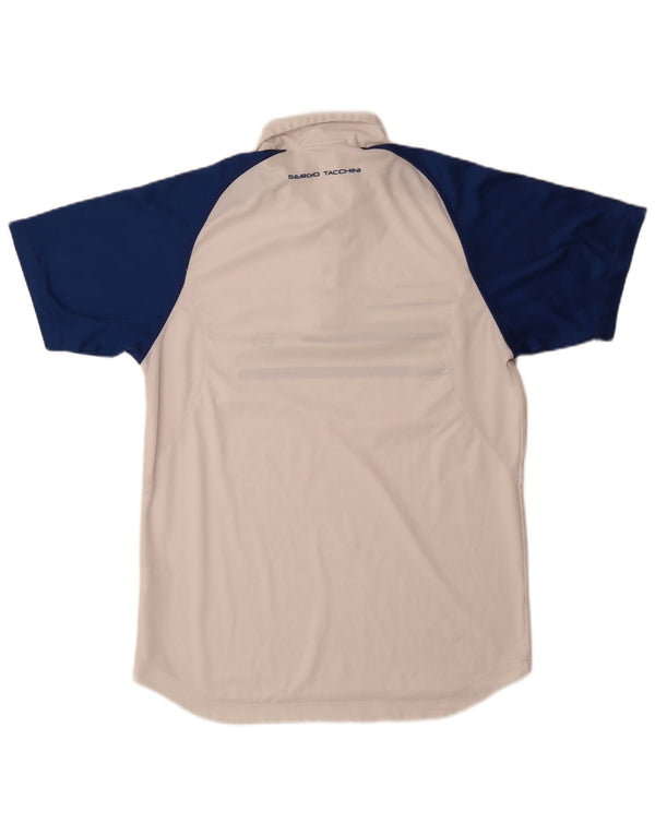 Sergio Tacchini Polo De Hombre Grande Blanco Colorblock Poliéster