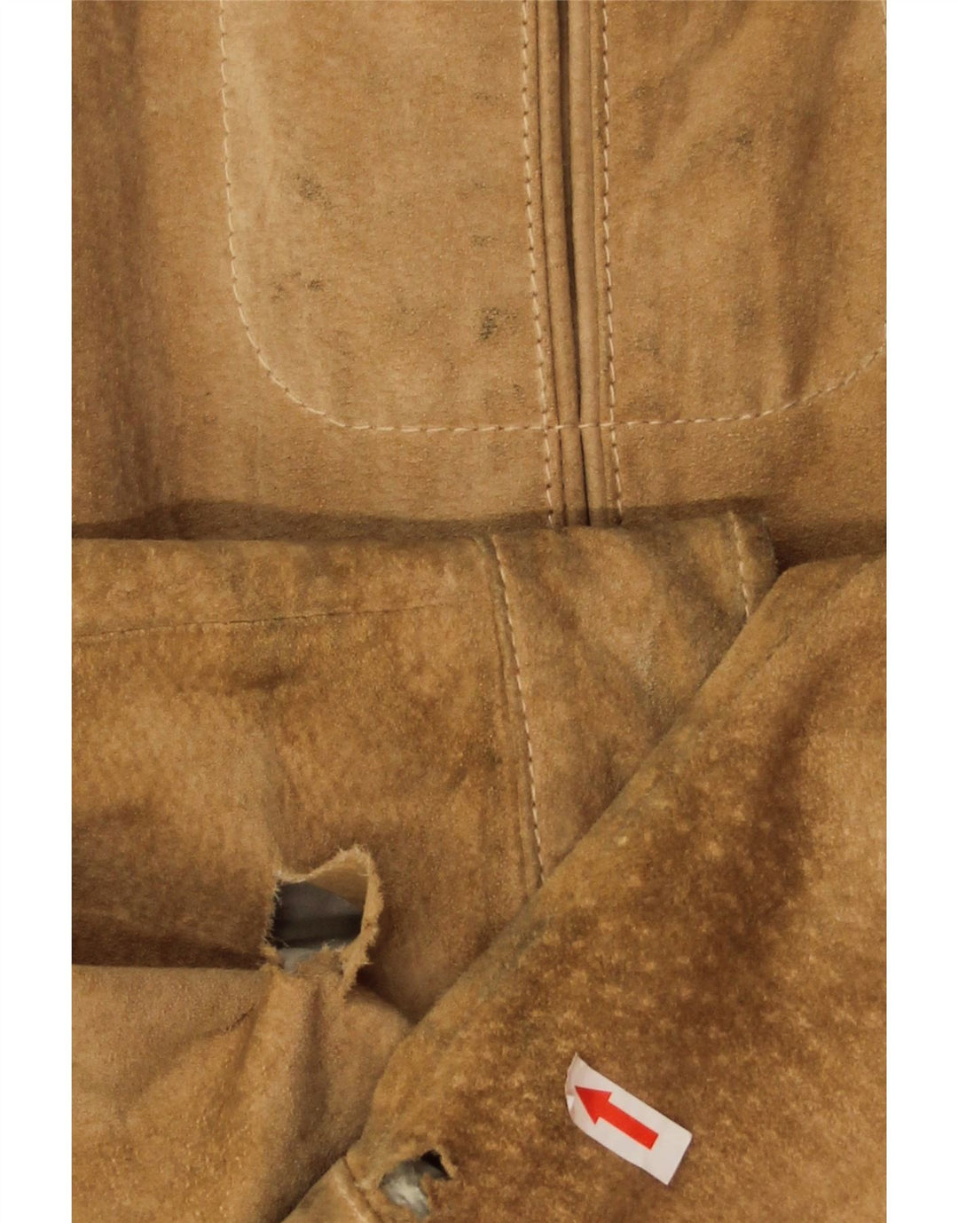 Vintage hombres ante bomber chaqueta IT 54 2XL cuero beige