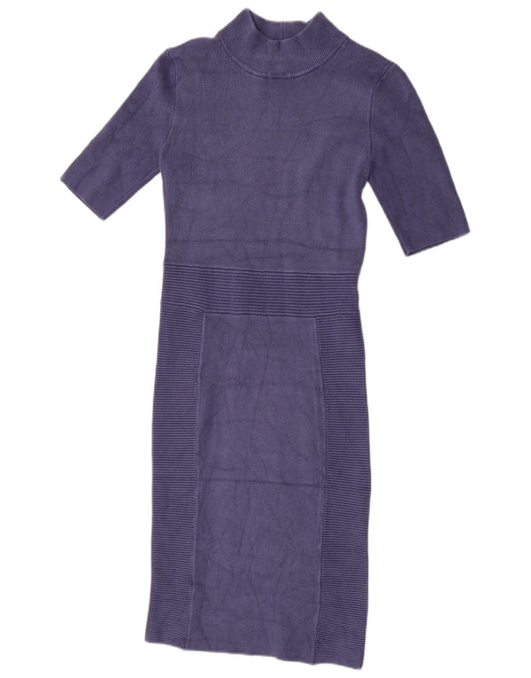Guess Vestido tipo jersey de manga corta para mujer UK 8 Small Rayón morado