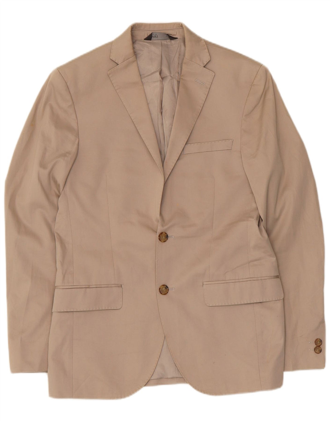 Marks & Spencer Chaqueta tipo blazer ajustada con 2 botones para hombre UK 36 Small Beige