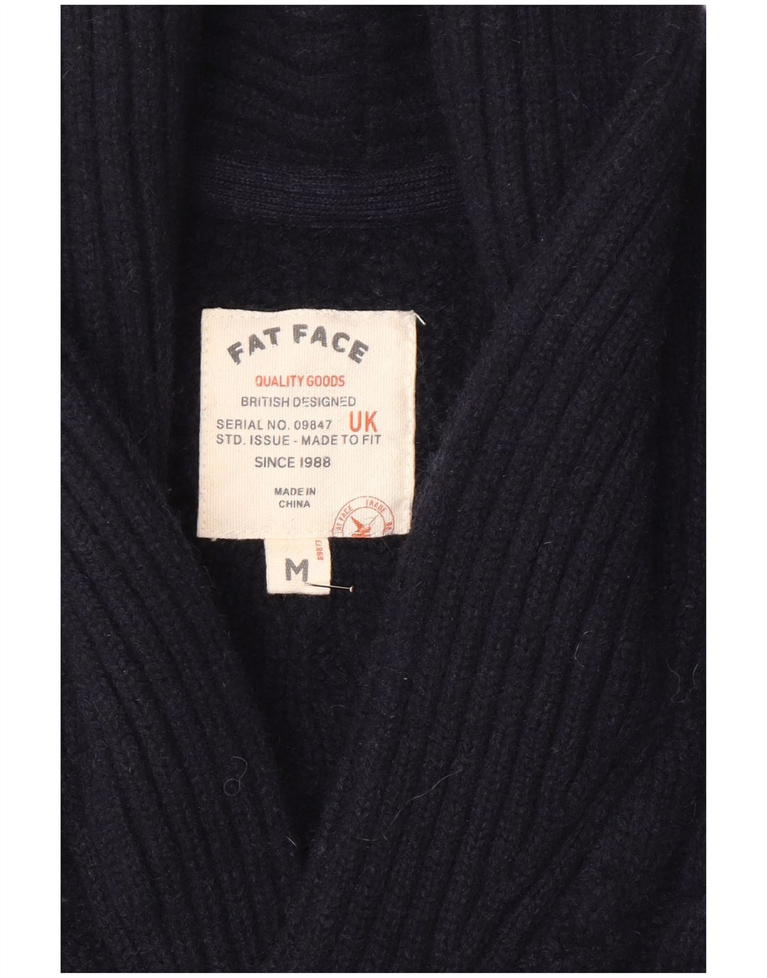 Cárdigan para hombre de Fat Face de lana azul marino medio