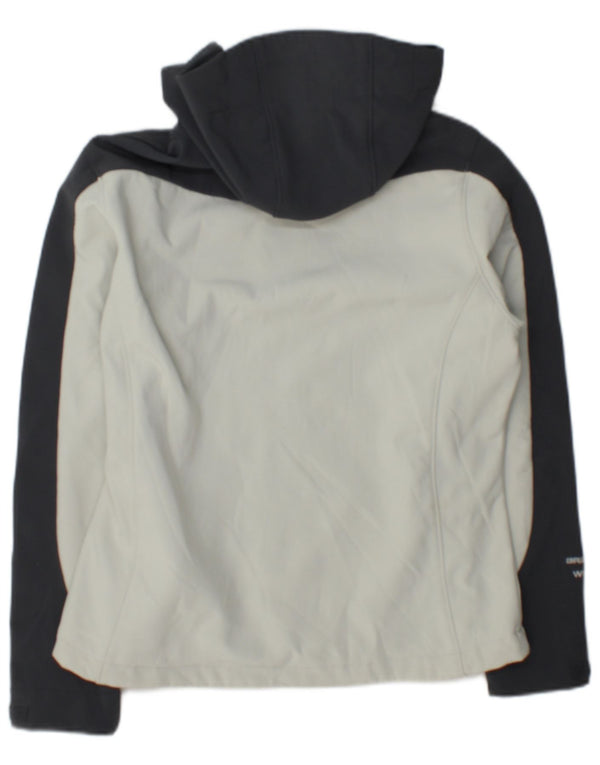 Brugi Chaqueta cortavientos con capucha para mujer UK 40 Small Grey Colourblock