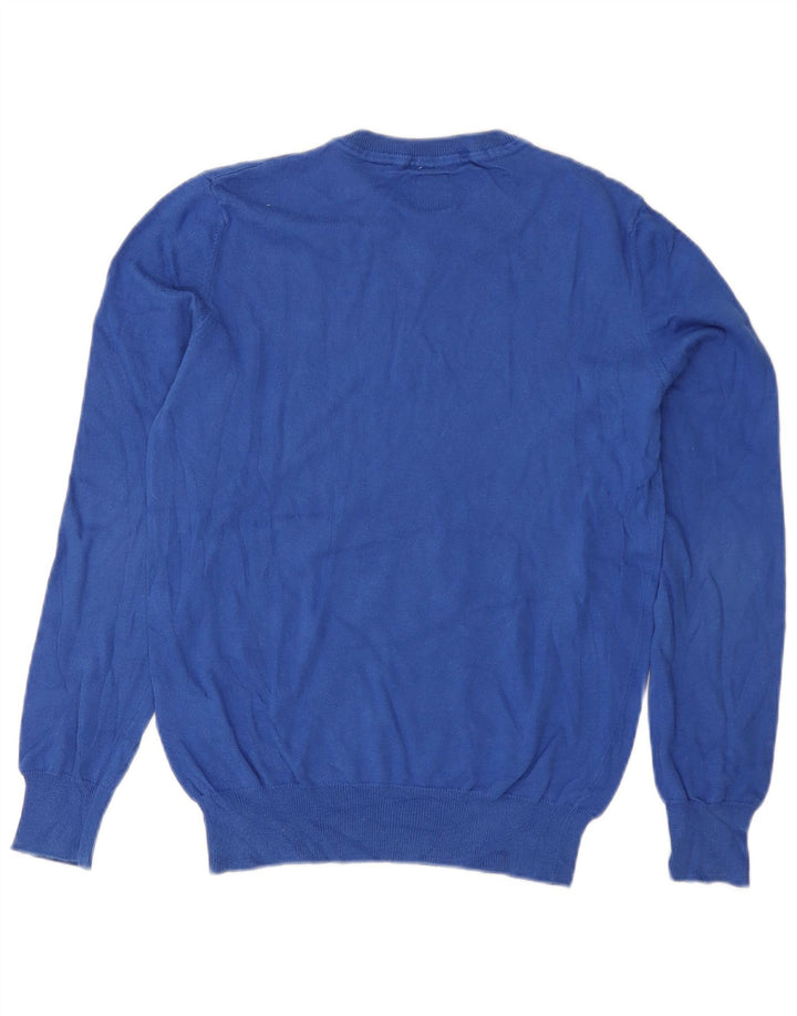Murphy & Nye Jersey Regular Fit con Cuello En V para Hombre Algodón Azul Medio
