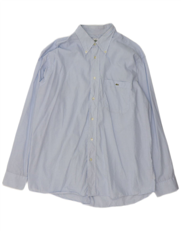 Camisa Lacoste Hombre Talla 43 Algodón Azul Grande