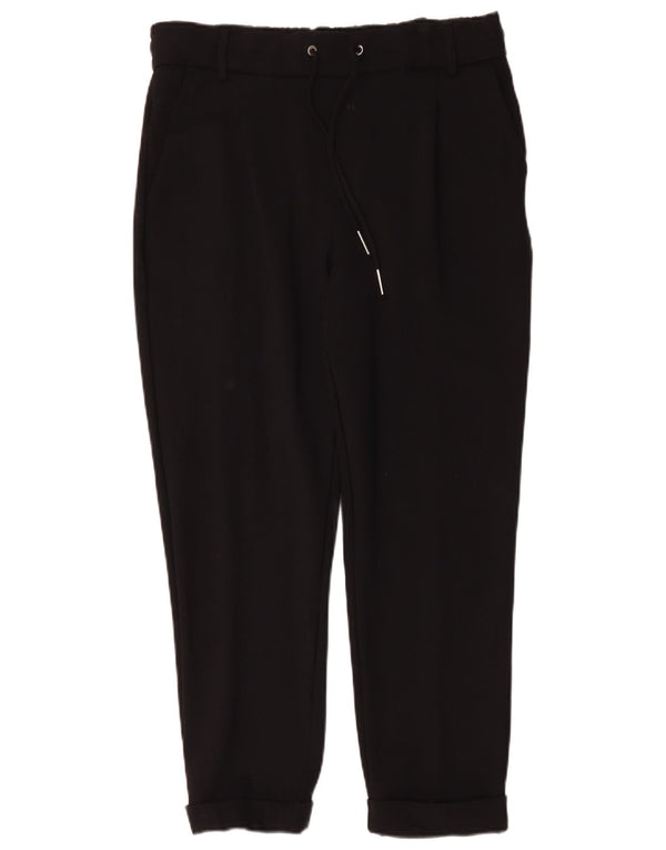 Benetton Pantalón Chino Recto Hombre Large W34 L27 Viscosa Negra