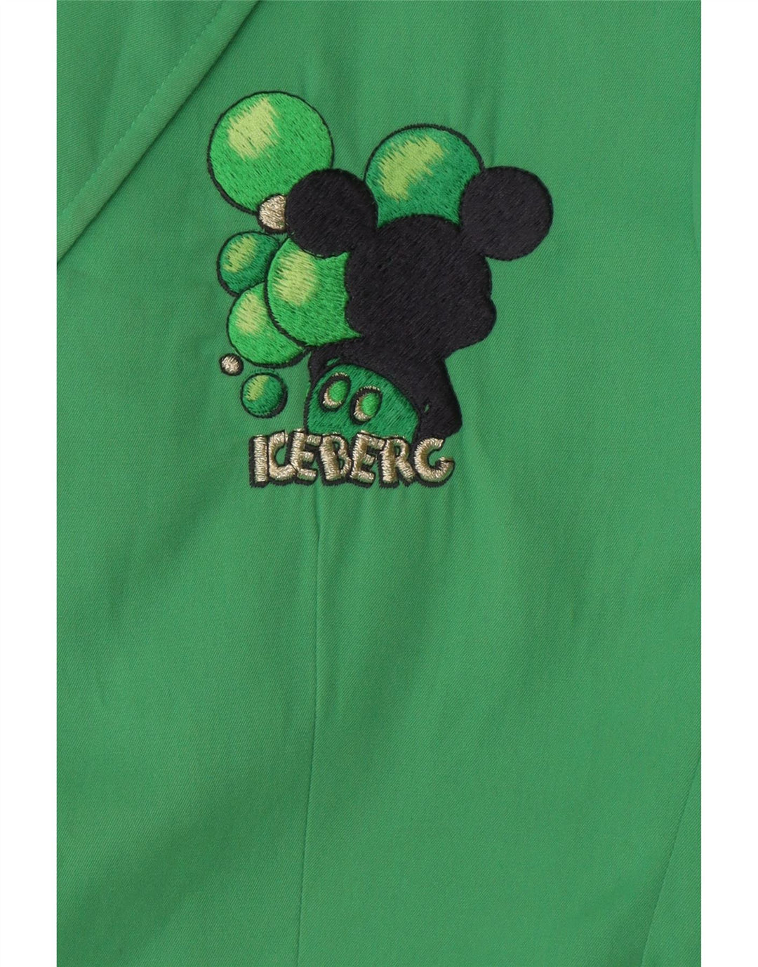 Iceberg - Chaqueta tipo blazer con diseño de Mickey Mouse para mujer, talla 46, color verde