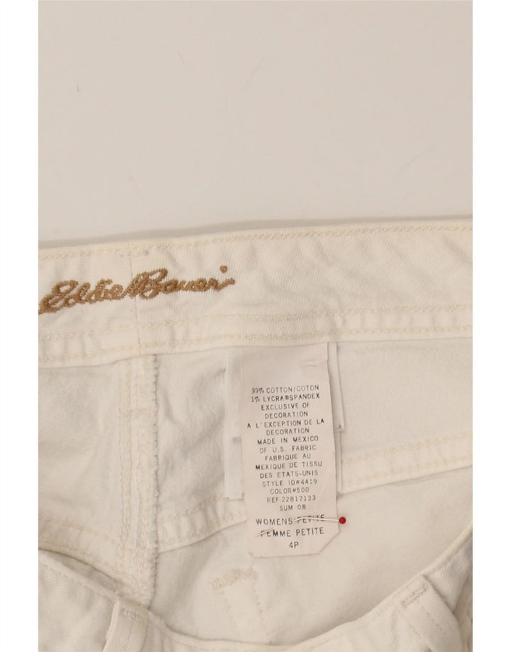 EDDIE BAUER Womens Bootcut Jeans US 4 Small W28 L28 White Cotton Vintage Eddie Bauer and Second-Hand Eddie Bauer from Messina Hembry 