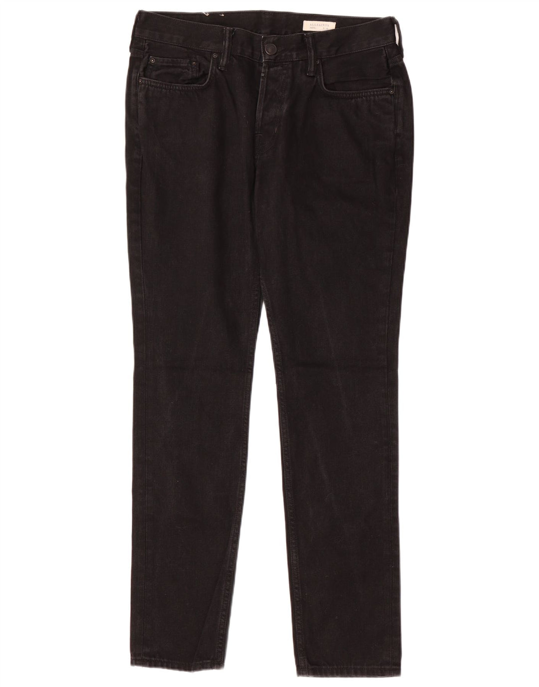 ALL SAINTS Vaqueros pitillo para hombre W32 L31 Algodón negro