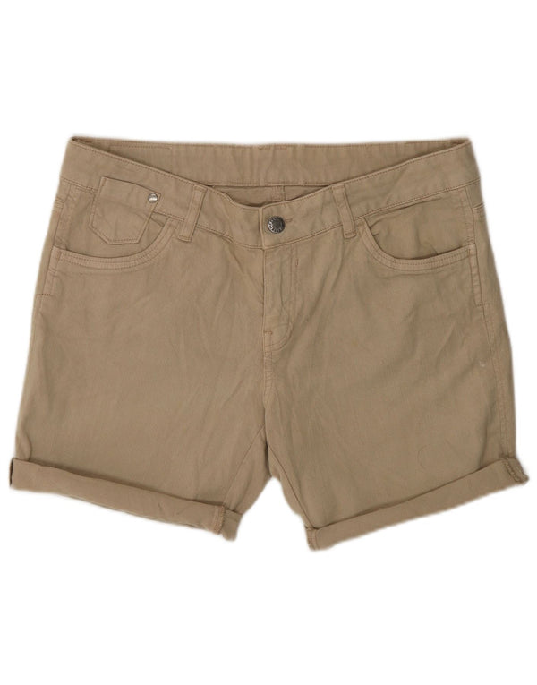 Lacoste Womens Denim Shorts Size 42 Large W32 Khaki Cotton