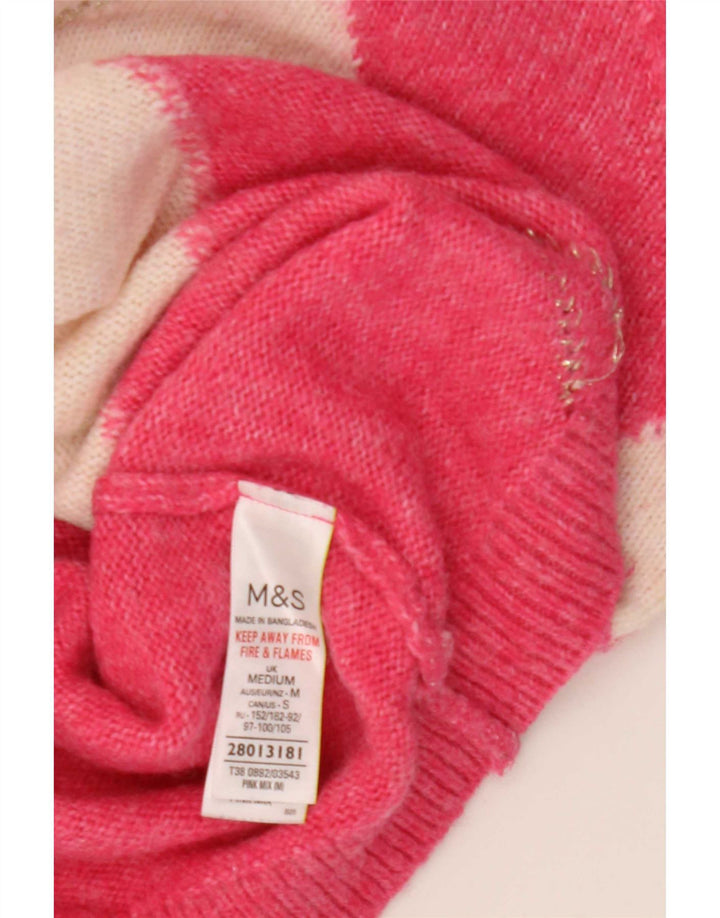 Marks & Spencer - Jersey con cuello alto para mujer, talla 40, color rosa mediano