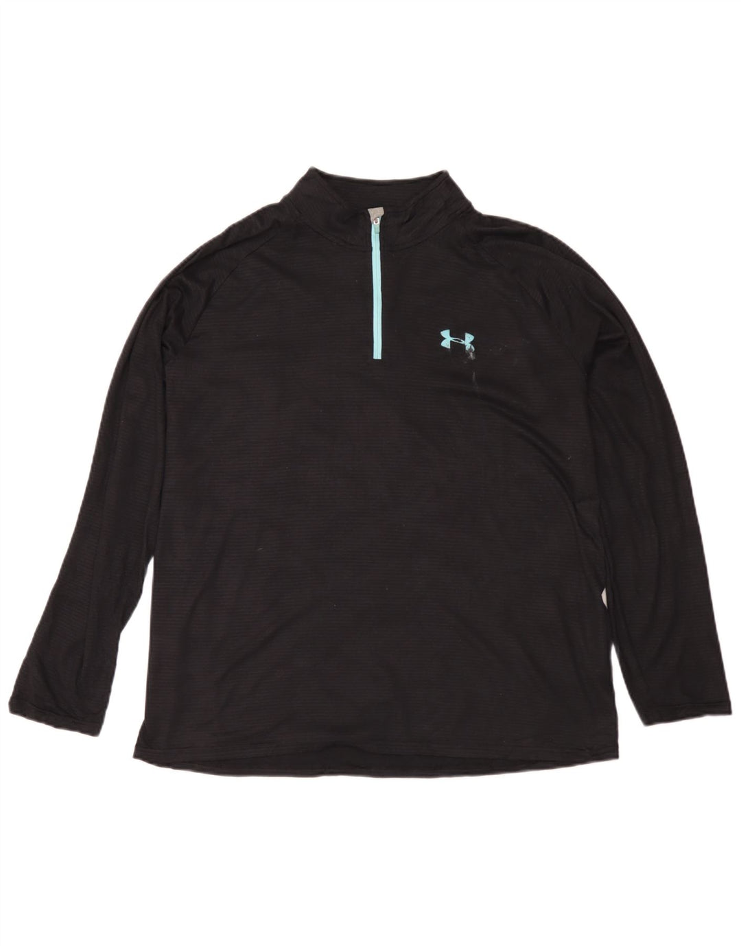 Under Armour Hombre Heat Gear Zip Neck Jersey Chándal Top Grande Negro