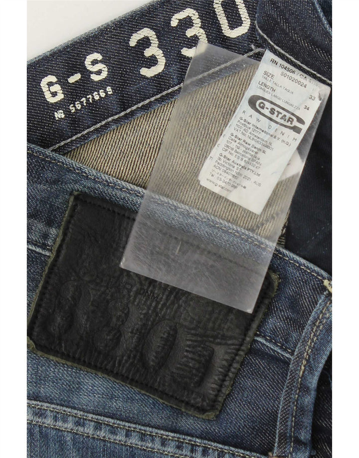 Vaqueros rectos para hombre G-Star W33 L34 Algodón azul