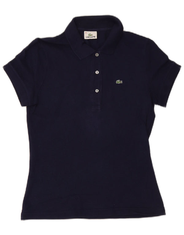 Polo LACOSTE para mujer talla 38 mediano algodón azul marino
