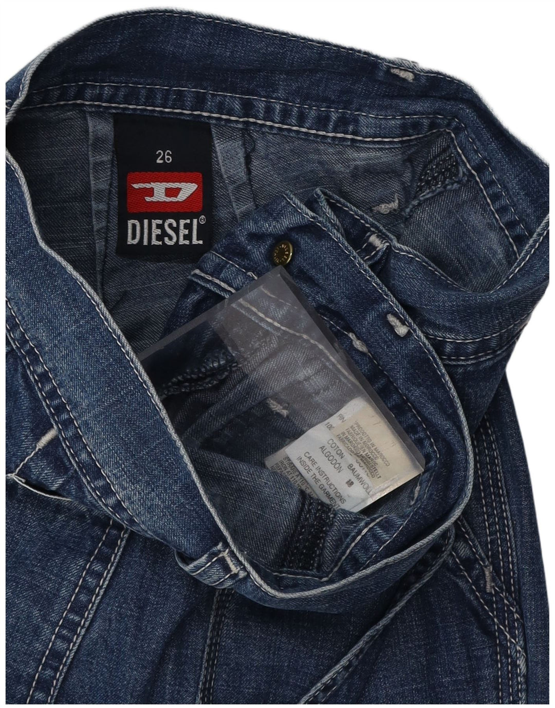 DIESEL Vaqueros Bootcut Mujer W26 L27 Algodón Azul