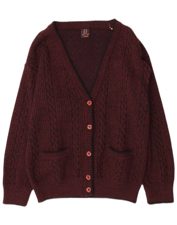 Rinaldi - Cárdigan para mujer, talla 40, talla grande, lana granate