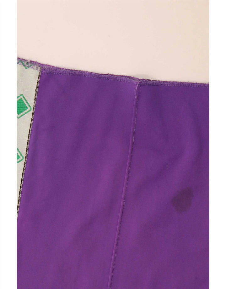 Vintage Hombre Gráfico Chándal Pantalones Medio Púrpura Colorblock