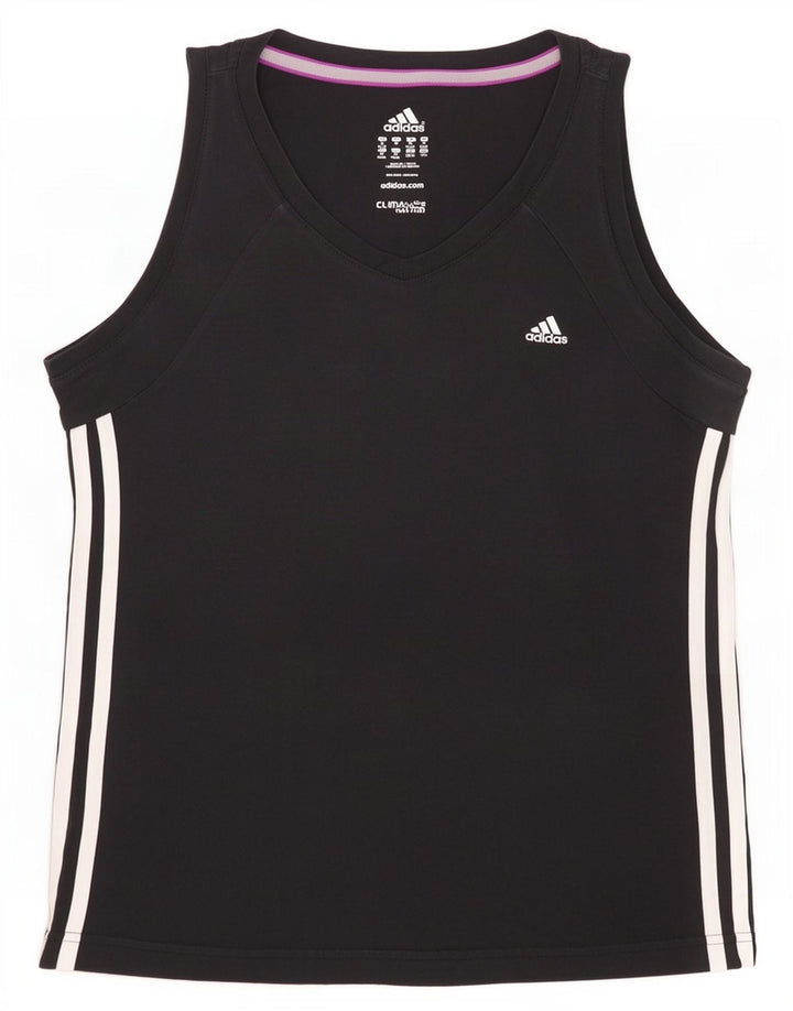 Adidas Mujer Climalite Chaleco Top Reino Unido 12/14 Mediano Negro Algodón