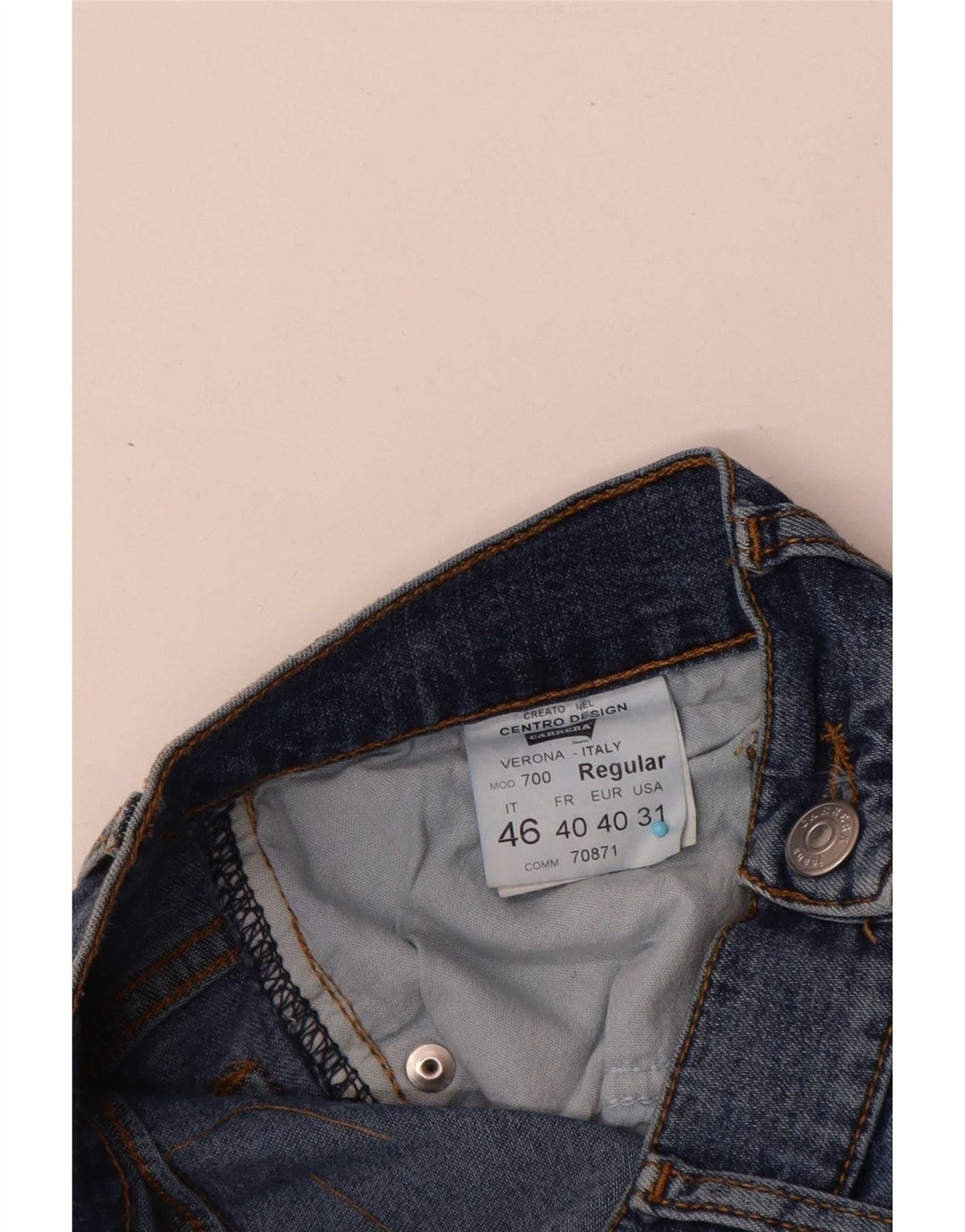 Carrera Mens 700 Regular Slim Jeans W31 L34 Algodón Azul