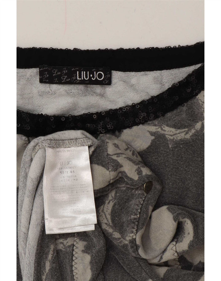 Blusa Mujer Liu Jo Top IT 44 Viscosa Floral Gris Medio