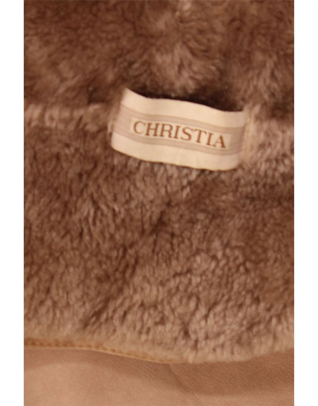 Christia Chaqueta de piel de oveja para mujer UK 20 2XL Beige