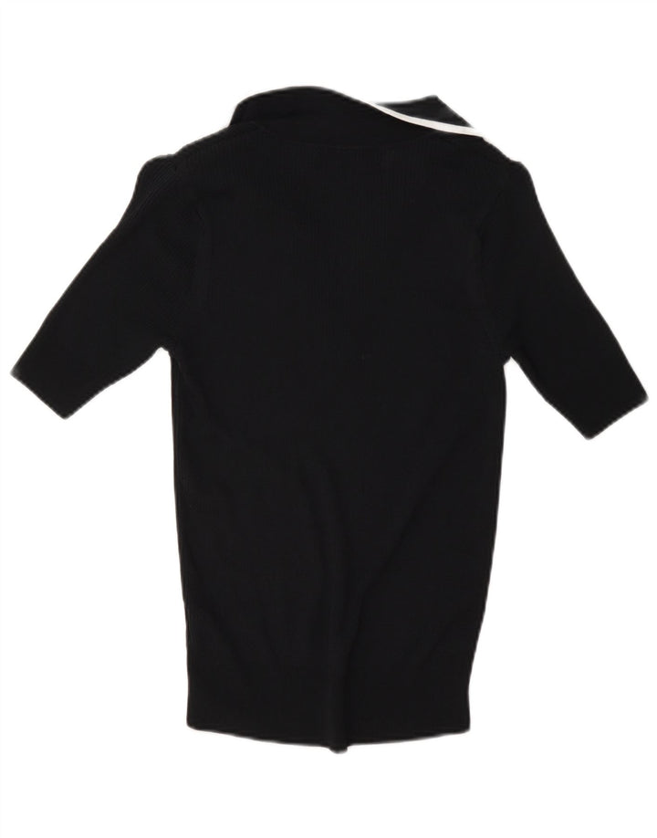 Marks & Spencer Polo para mujer UK 8 Small Viscosa negra