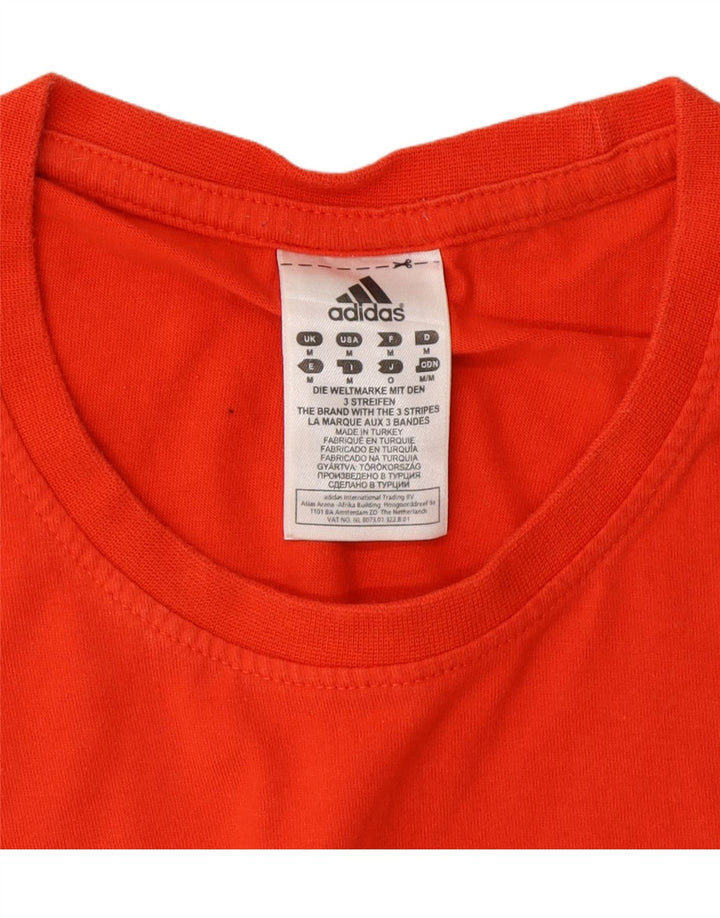 Adidas - Camiseta gráfica para hombre, color rojo medio, algodón
