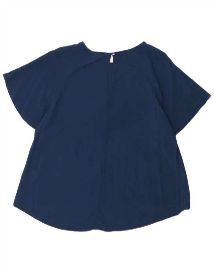Sun68 Blusa para Mujer Top UK 44 Medio Azul Marino Viscosa