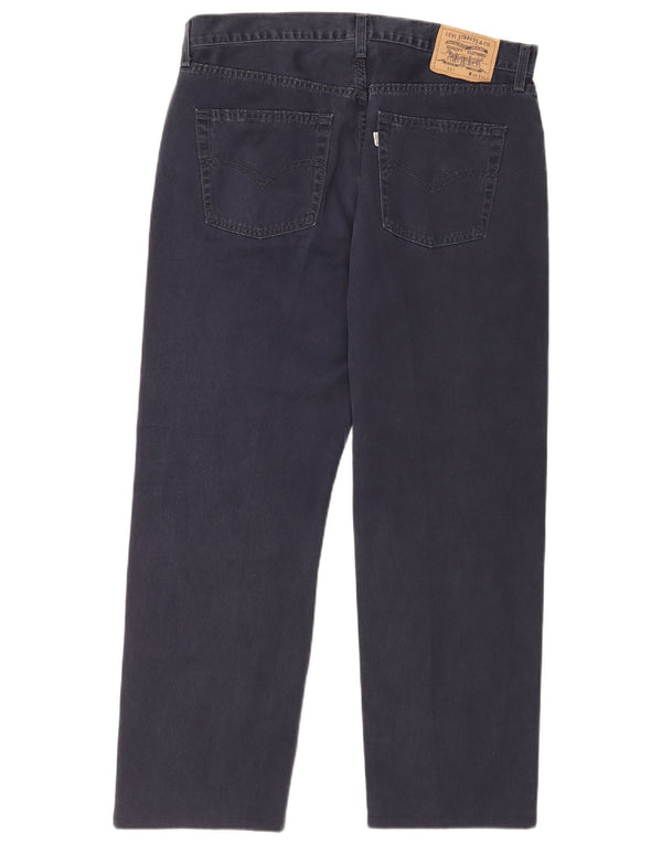 Levi's Mens 551 Pantalones casuales rectos y holgados W38 L29 Algodón azul marino