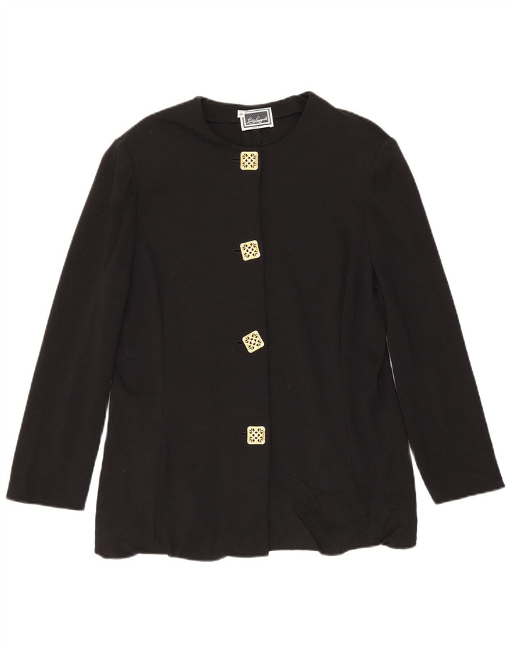 Luisa Spagnoli Chaqueta Blazer de 4 Botones para Mujer IT 48 XL Acetato Negro