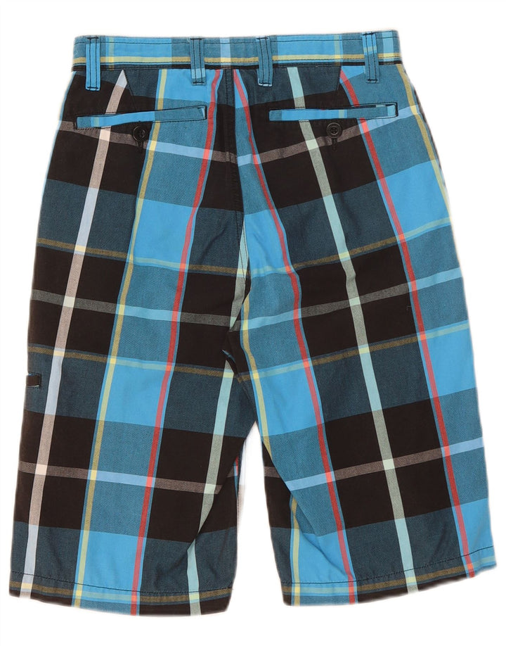 Pantalones cortos tipo cargo Vans para hombre Small W28 Algodón a cuadros azules