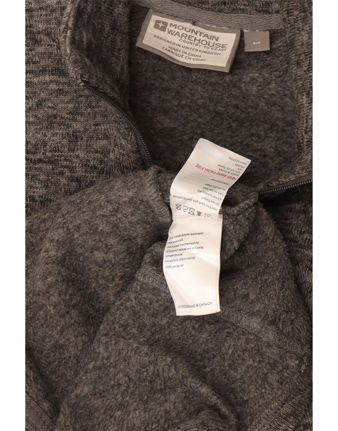 Chaqueta superior de chándal para hombre de Mountain Warehouse Poliéster moteado gris pequeño