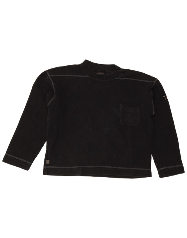 Guess Top Mujer Manga Larga UK 44 Medio Algodón Negro