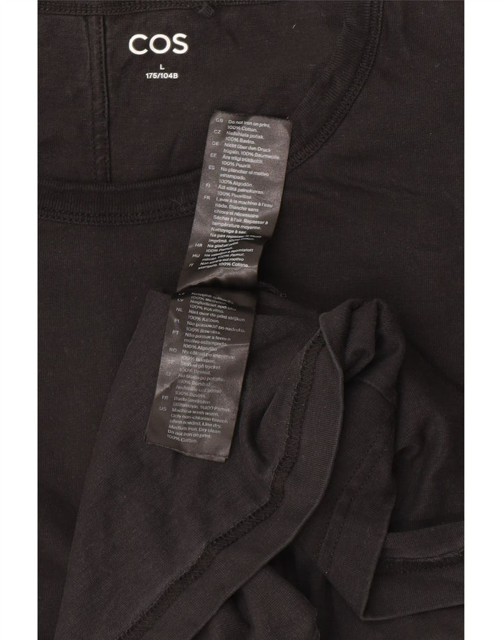 Cos Mens Top manga larga algodón gris grande