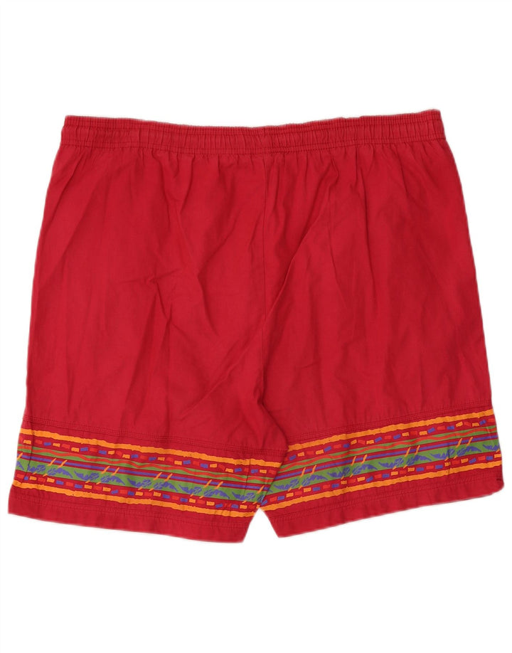 Puma Pantalones cortos deportivos para hombre de algodón geométrico rojo grande