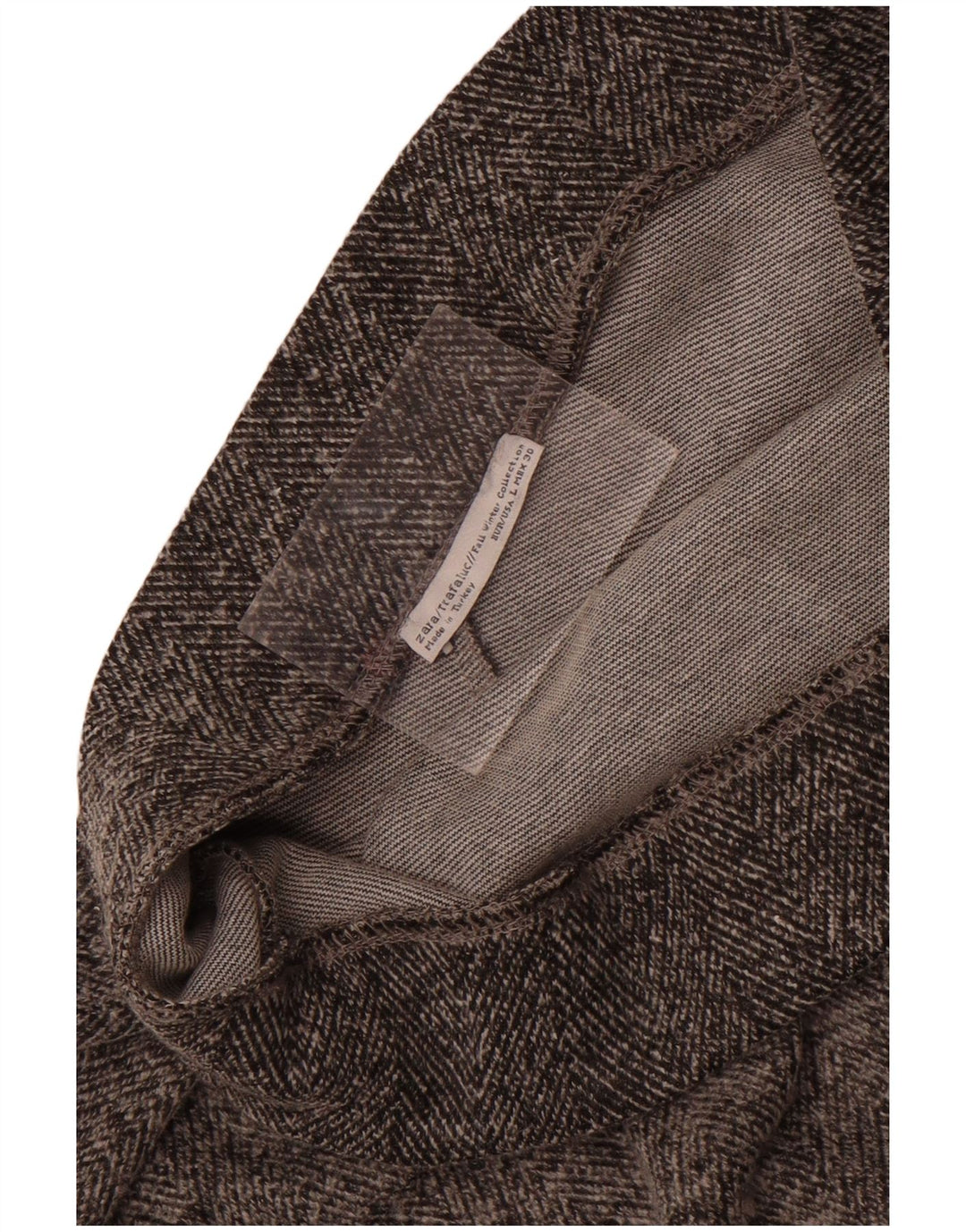 Zara Falda Acampanada Grande W30 Gris Espiga