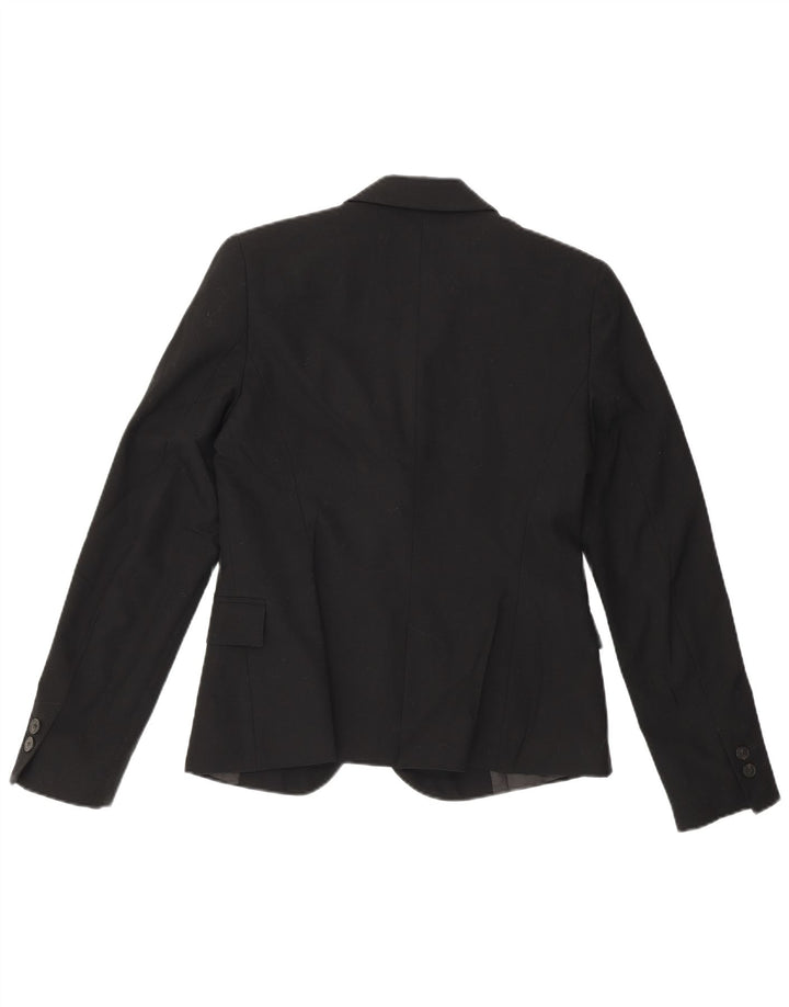Zara Mujer Chaqueta Blazer De 1 Botón EU 36 XS Negro Poliéster