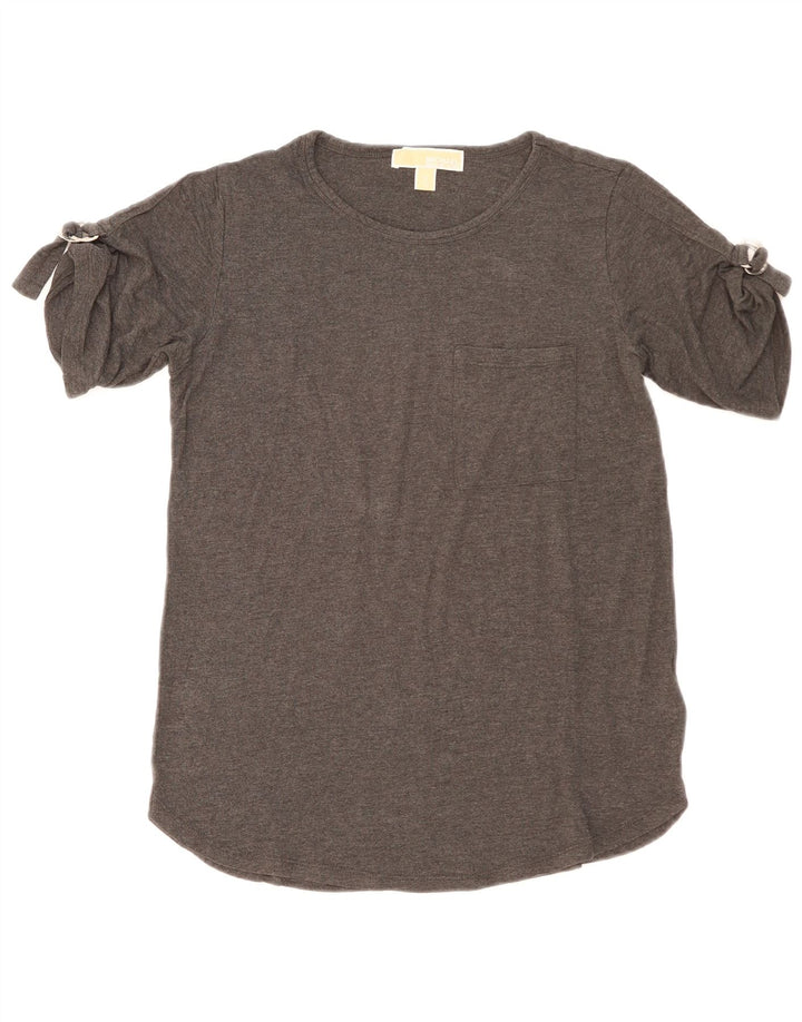 Michael Kors Camiseta para mujer Top UK 10 Small Grey Viscosa