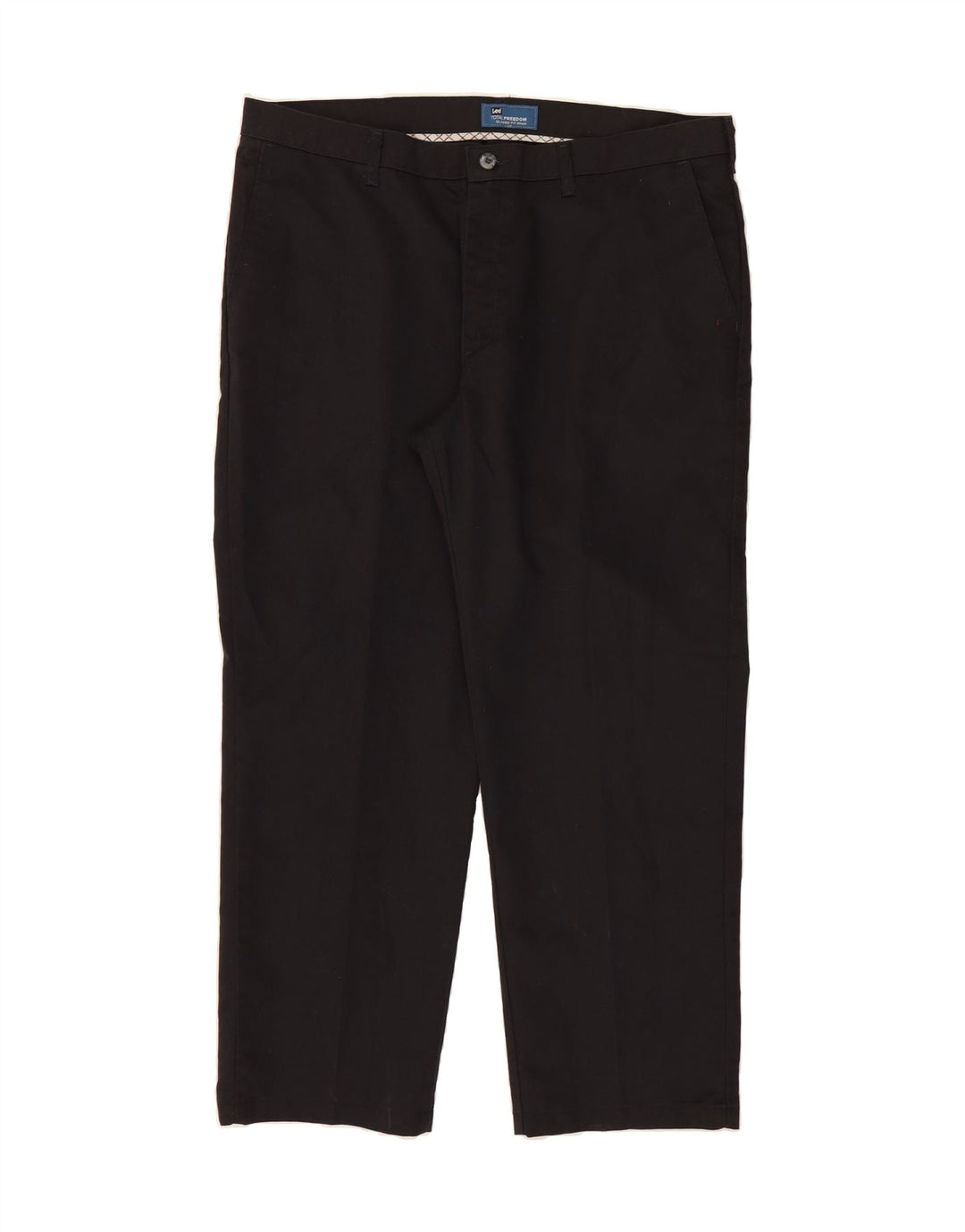 LEE Mens Classic Fit Straight Chino Trousers W40 L30 Black Polyester Vintage Lee and Second-Hand Lee from Messina Hembry 