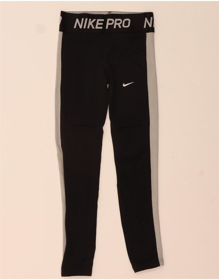 Nike Leggings gráficos para niños 8-9 años Negro Poliéster color block