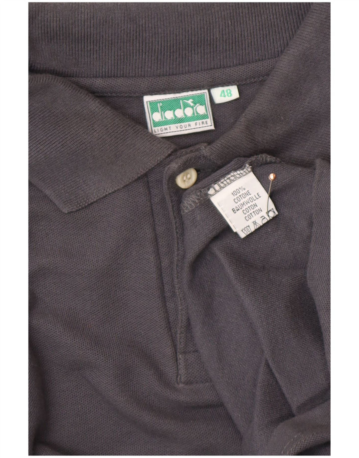 DIADORA Polo de manga larga para hombre IT 48 Gris medio Algodón