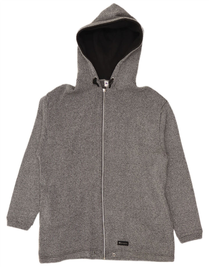 Champion Sudadera Con Capucha Y Cremallera Para Hombre Algodón Gris Medio