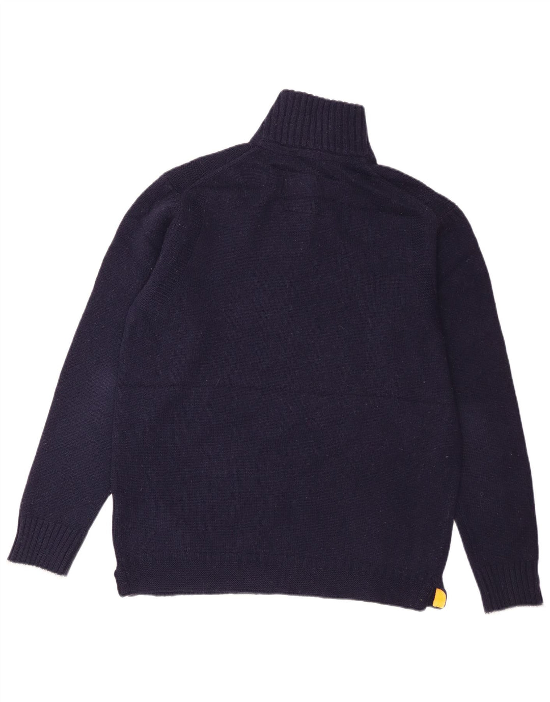 Boden - Jersey con cuello y cremallera para hombre, talla grande, de lana de cordero azul marino