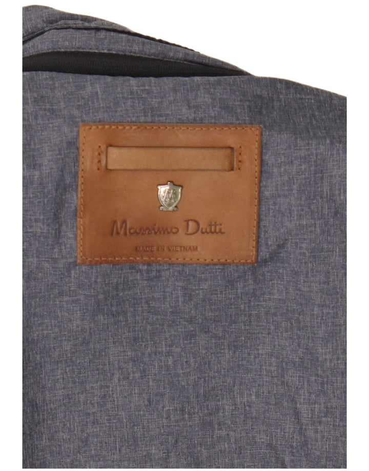 Massimo Dutti Chaqueta Utility Hombre UK 38 Medium Azul Marino Nylon