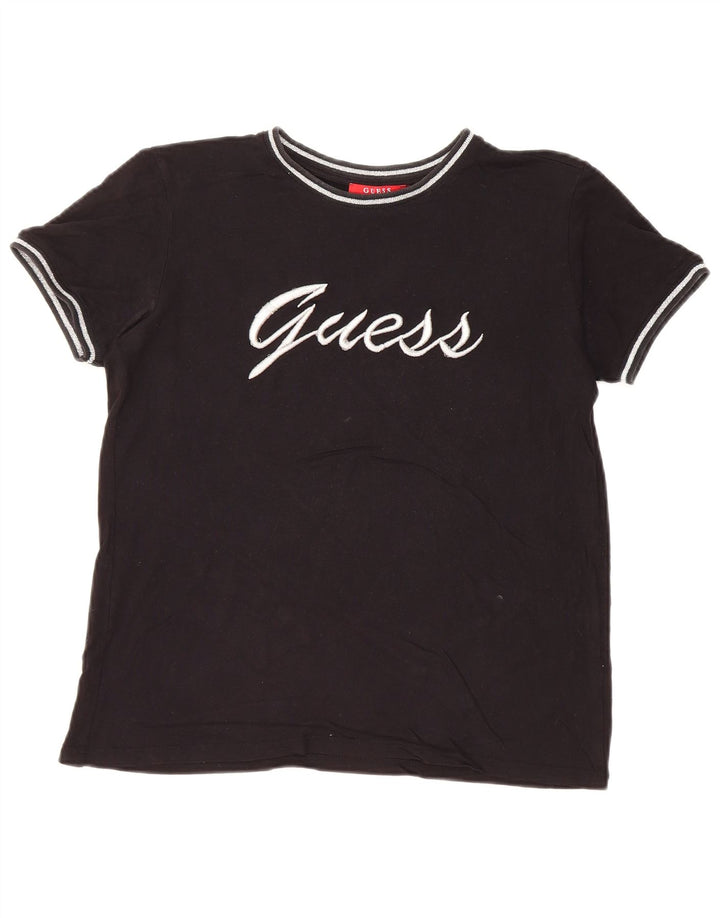 GUESS Camiseta gráfica extragrande para mujer UK 6 XS Negro