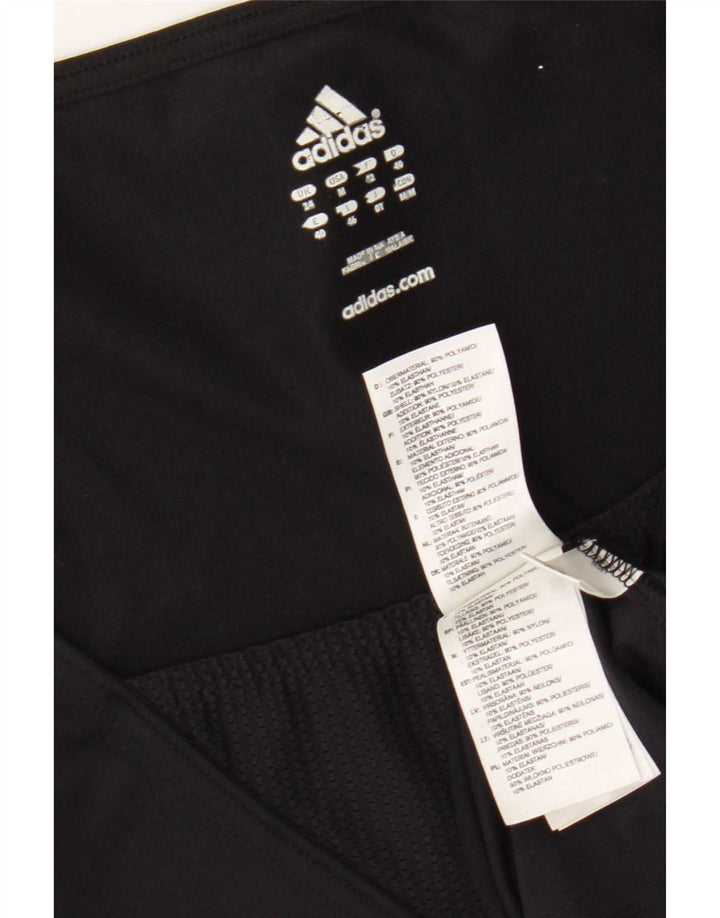 Adidas Mujer Climalite Chaleco Top UK 40 Medio Negro Colorblock Poliéster