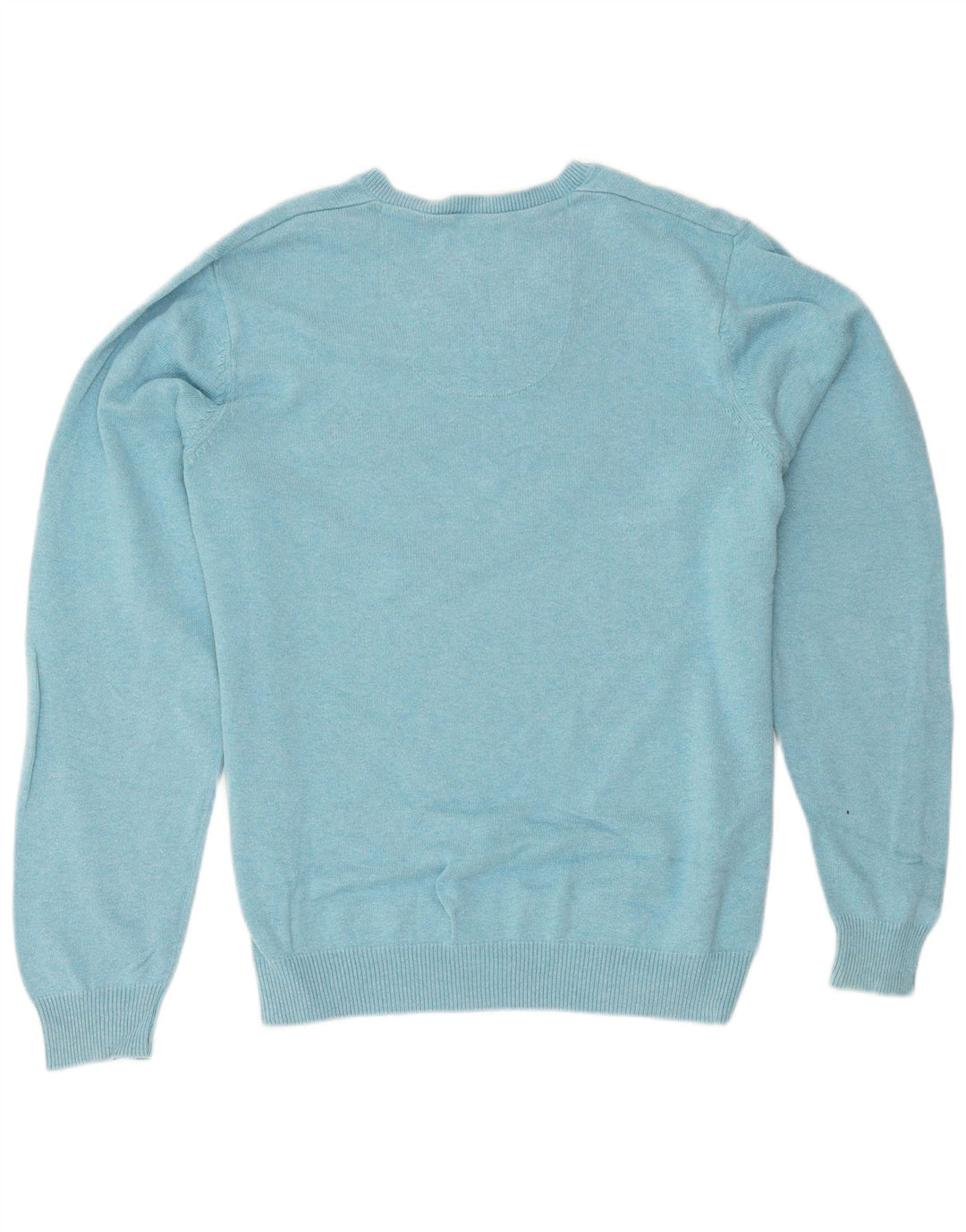 Marks & Spencer Jersey Regular Fit con Cuello en V para Hombre Algodón Azul Grande