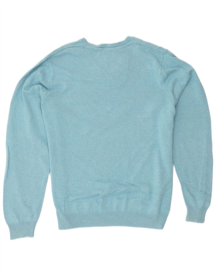 Marks & Spencer Jersey Regular Fit con Cuello en V para Hombre Algodón Azul Grande