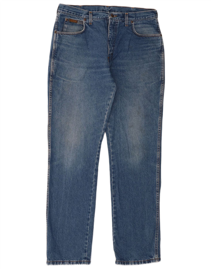 Wrangler Vaqueros rectos para hombre W32 L33 Azul
